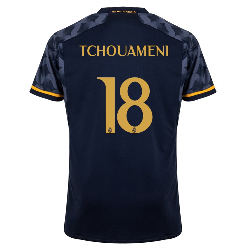 Niño Camiseta Aurelien Tchouameni #18 Azul Oscuro 2ª Equipación 2023/24 La Camisa México