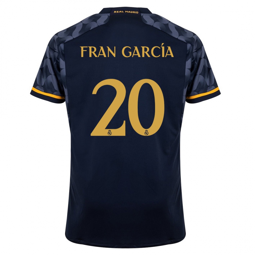 Niño Camiseta Fran García #20 Azul Oscuro 2ª Equipación 2023/24 La Camisa México