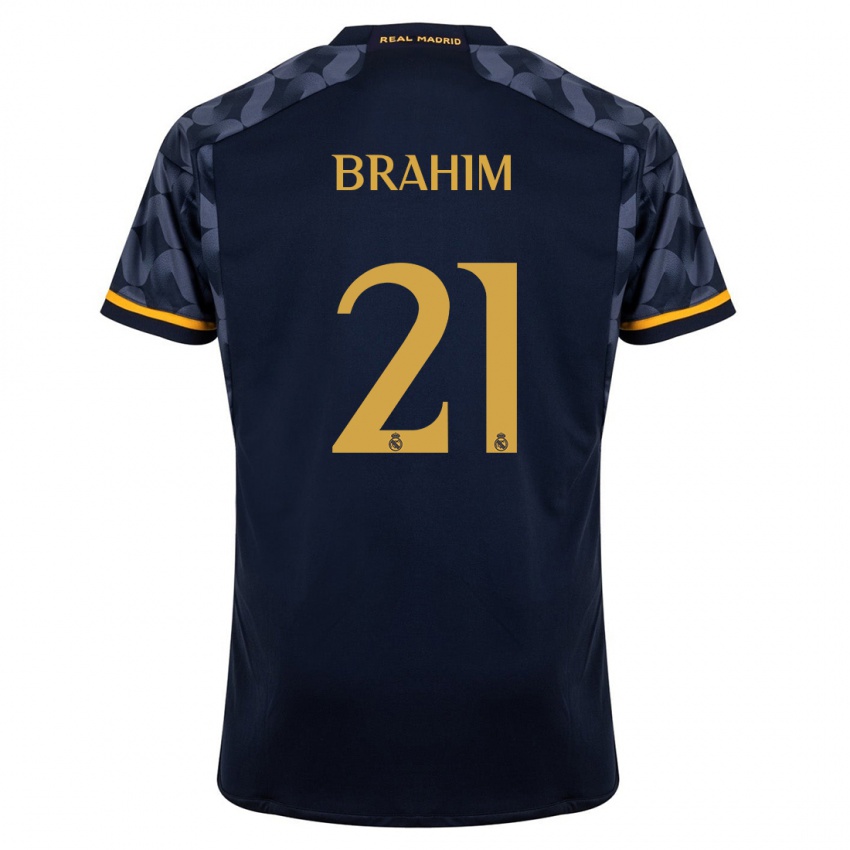 Niño Camiseta Brahim Diaz #21 Azul Oscuro 2ª Equipación 2023/24 La Camisa México