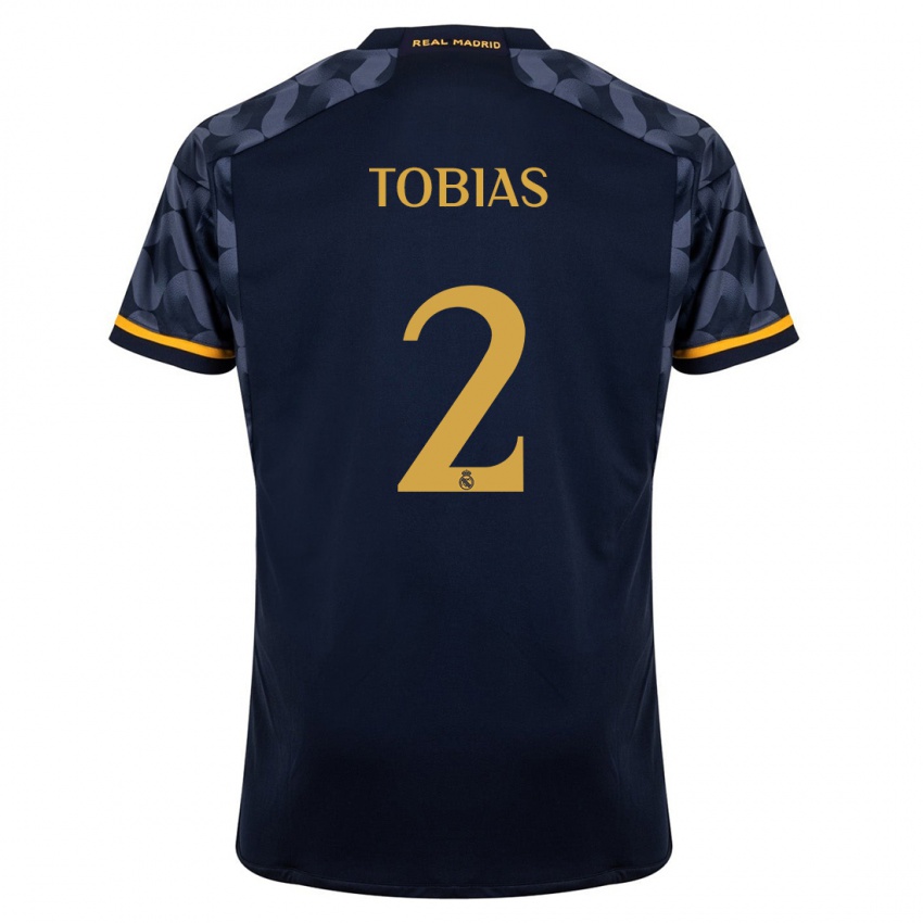 Niño Camiseta Vinícius Tobias #2 Azul Oscuro 2ª Equipación 2023/24 La Camisa México
