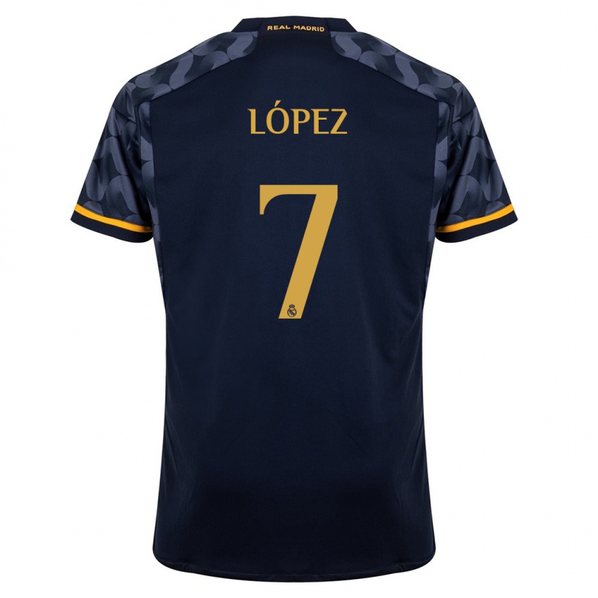 Niño Camiseta Noel López #7 Azul Oscuro 2ª Equipación 2023/24 La Camisa México