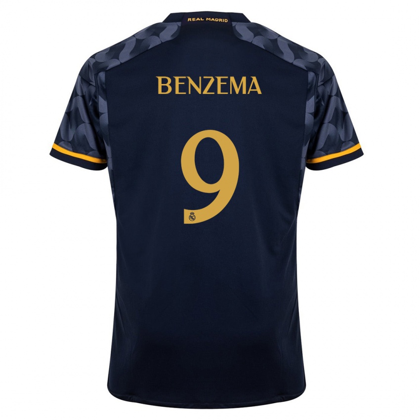Niño Camiseta Karim Benzema #9 Azul Oscuro 2ª Equipación 2023/24 La Camisa México