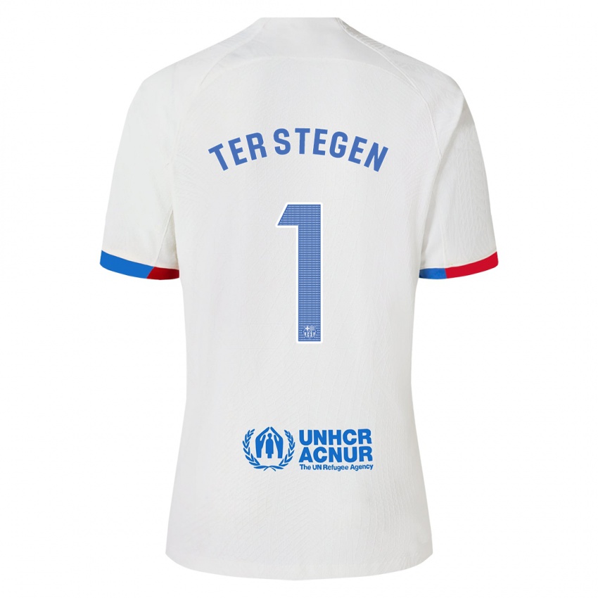 Niño Camiseta Marc-Andre Ter Stegen #1 Blanco 2ª Equipación 2023/24 La Camisa México