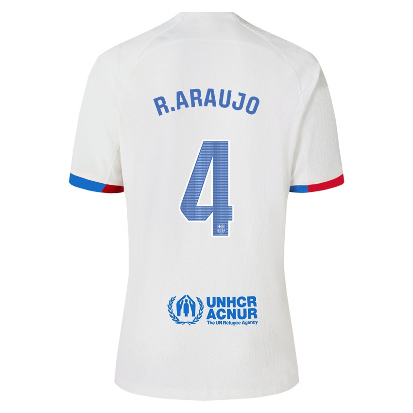 Niño Camiseta Ronald Araújo #4 Blanco 2ª Equipación 2023/24 La Camisa México