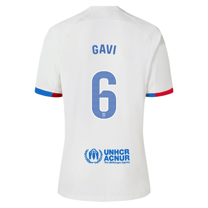 Niño Camiseta Gavi #6 Blanco 2ª Equipación 2023/24 La Camisa México