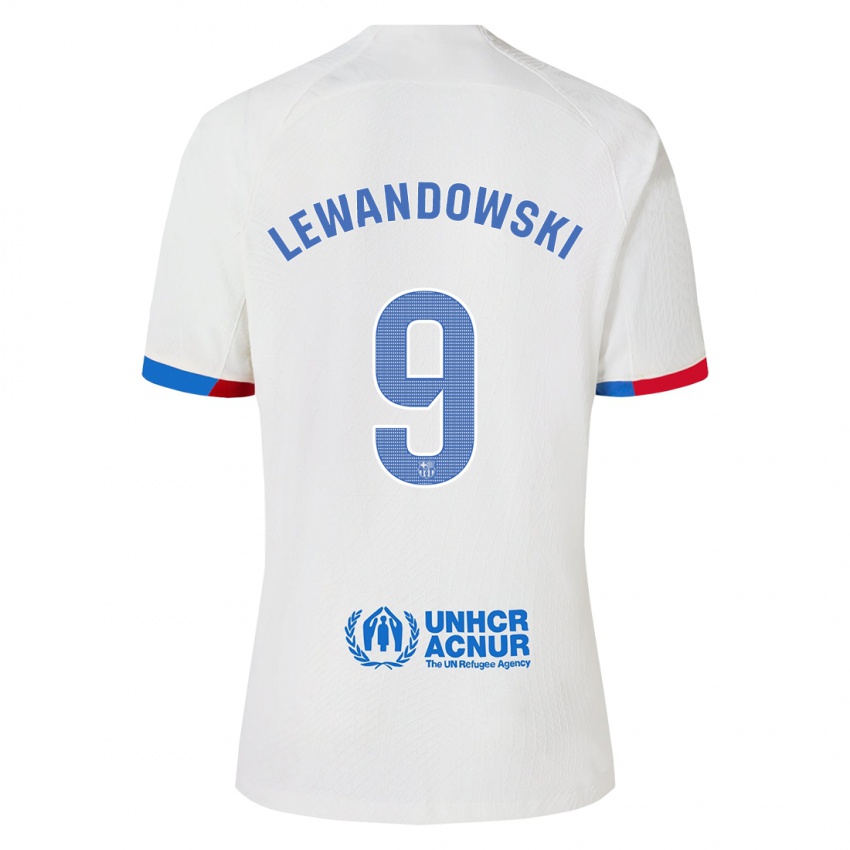 Niño Camiseta Robert Lewandowski #9 Blanco 2ª Equipación 2023/24 La Camisa México