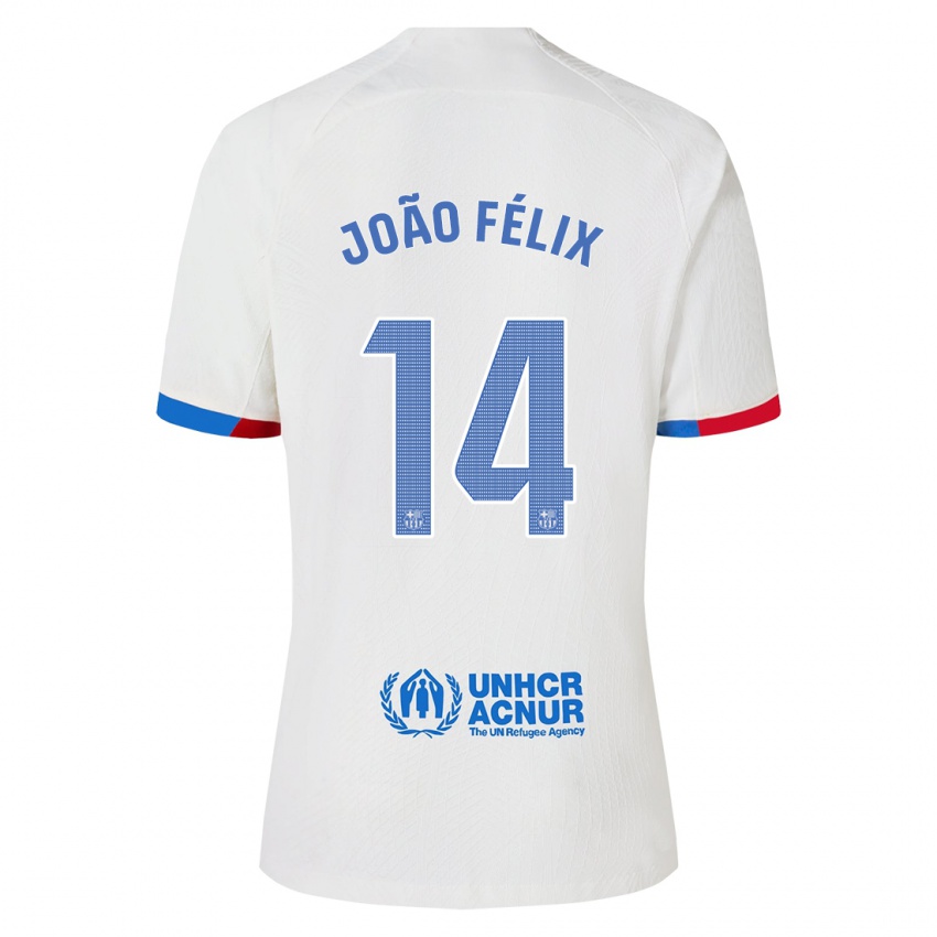 Niño Camiseta Joao Felix #14 Blanco 2ª Equipación 2023/24 La Camisa México