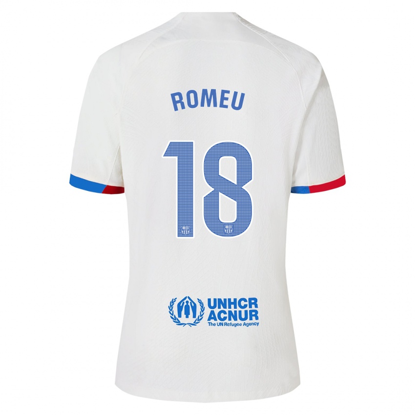 Niño Camiseta Oriol Romeu #18 Blanco 2ª Equipación 2023/24 La Camisa México