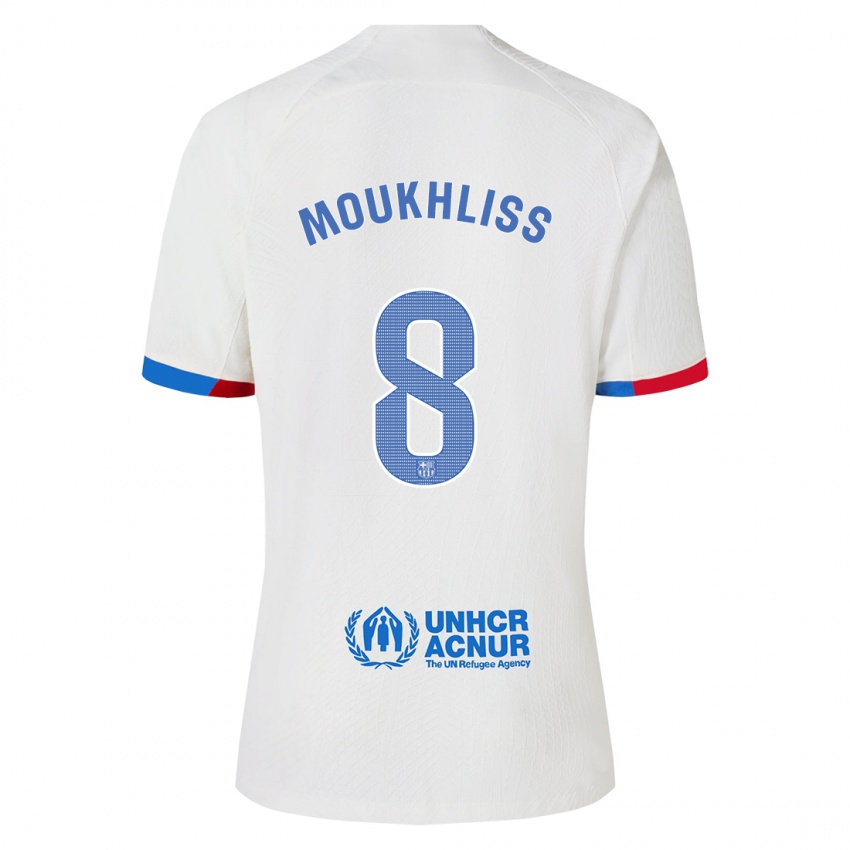 Niño Camiseta Moha Moukhliss #8 Blanco 2ª Equipación 2023/24 La Camisa México
