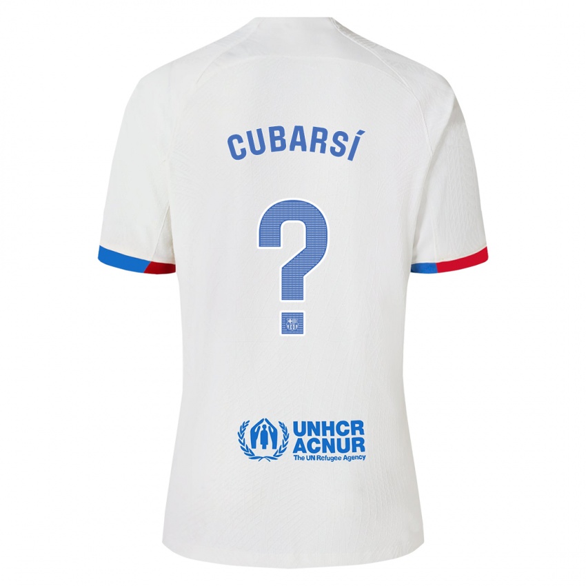Niño Camiseta Pau Cubarsí #0 Blanco 2ª Equipación 2023/24 La Camisa México