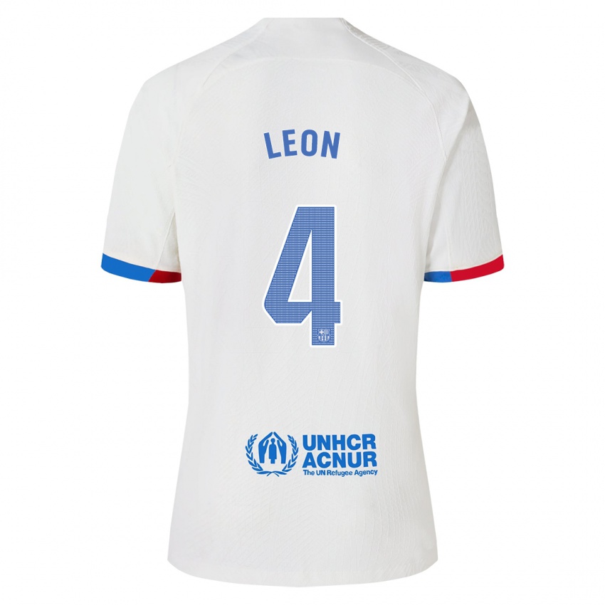 Niño Camiseta Maria Pilar Leon #4 Blanco 2ª Equipación 2023/24 La Camisa México