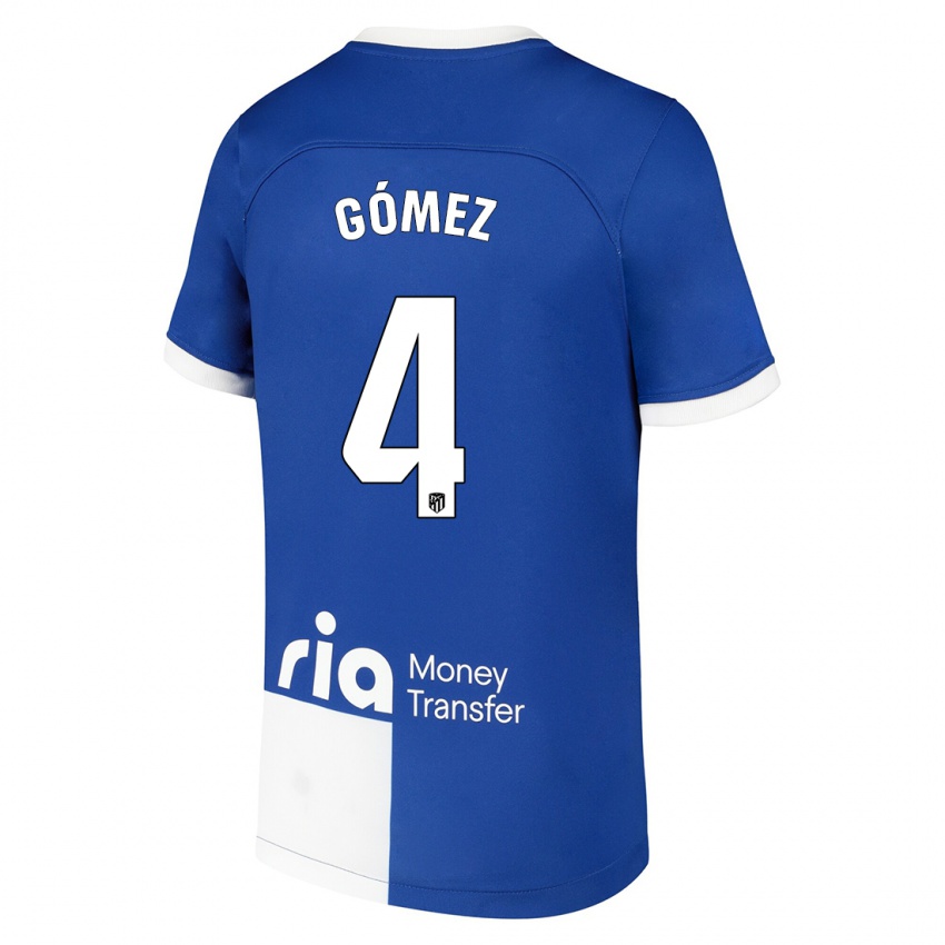 Niño Camiseta Mariano Gómez #4 Azul Blanco 2ª Equipación 2023/24 La Camisa México