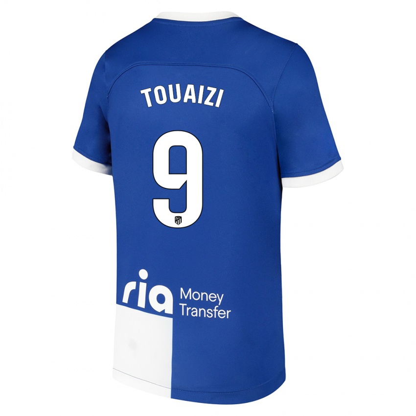 Niño Camiseta Nabil Touaizi #9 Azul Blanco 2ª Equipación 2023/24 La Camisa México