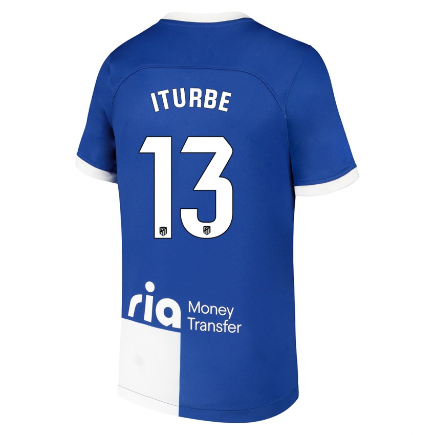 Niño Camiseta Alejandro Iturbe #13 Azul Blanco 2ª Equipación 2023/24 La Camisa México