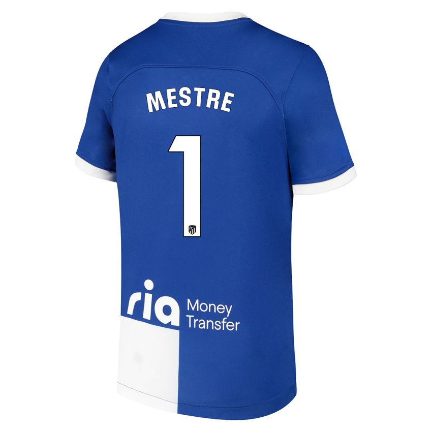 Niño Camiseta Sergio Mestre #1 Azul Blanco 2ª Equipación 2023/24 La Camisa México