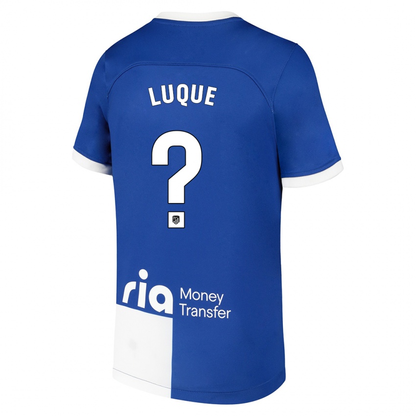 Niño Camiseta Adrian Luque #0 Azul Blanco 2ª Equipación 2023/24 La Camisa México