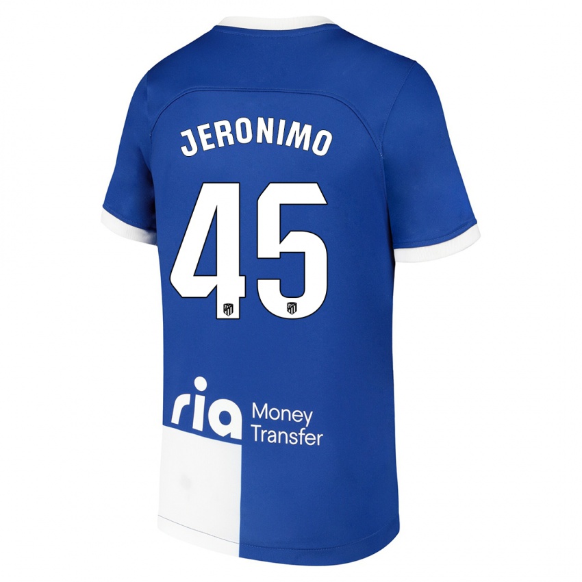 Niño Camiseta Isaiah Jeronimo #45 Azul Blanco 2ª Equipación 2023/24 La Camisa México