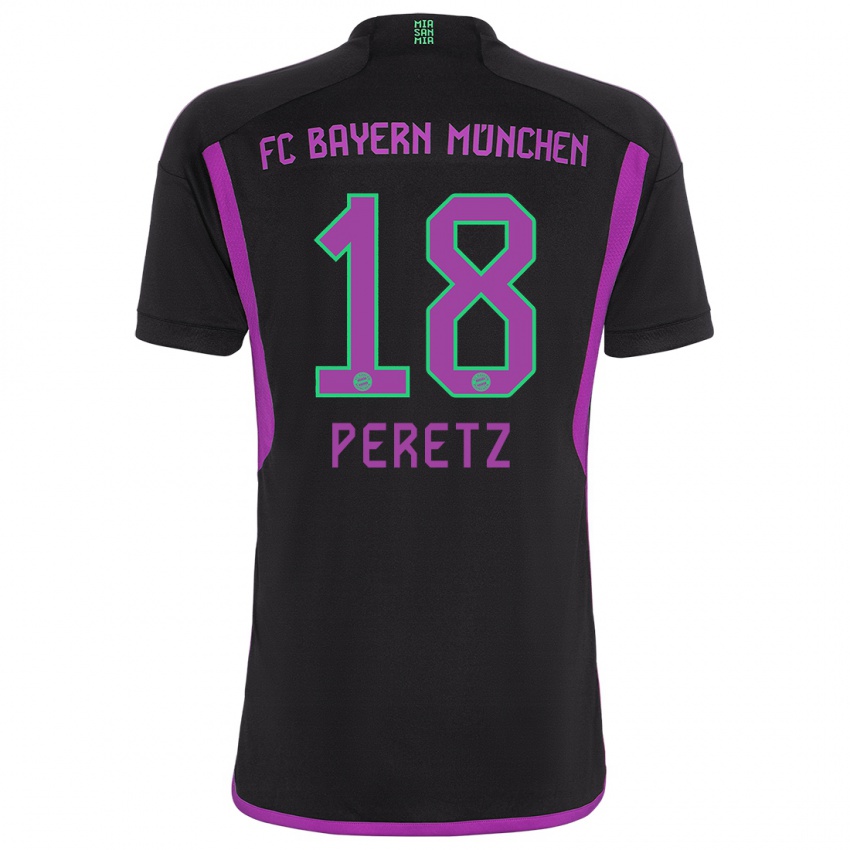 Niño Camiseta Daniel Peretz #18 Negro 2ª Equipación 2023/24 La Camisa México
