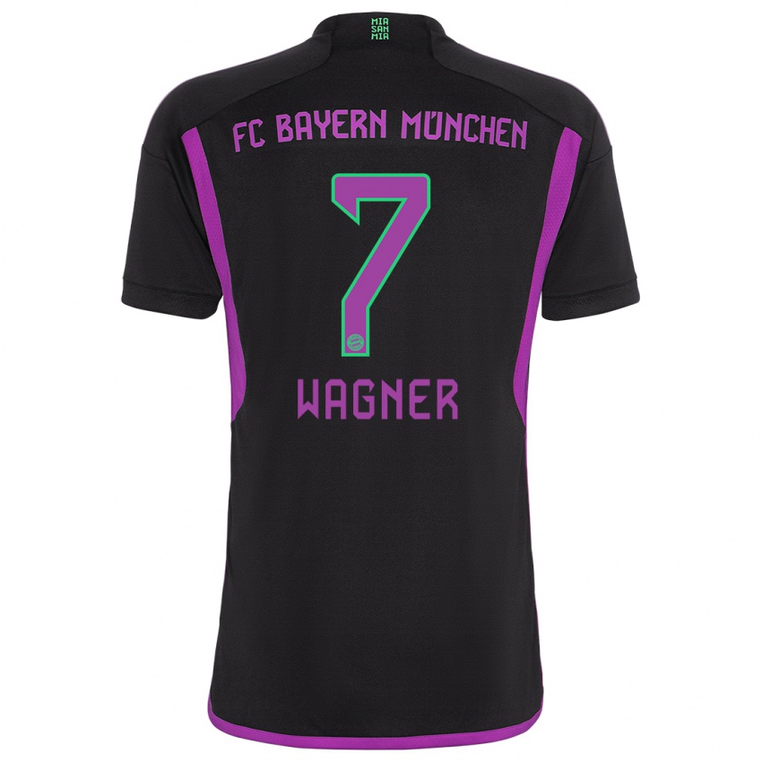 Niño Camiseta Maximilian Wagner #7 Negro 2ª Equipación 2023/24 La Camisa México