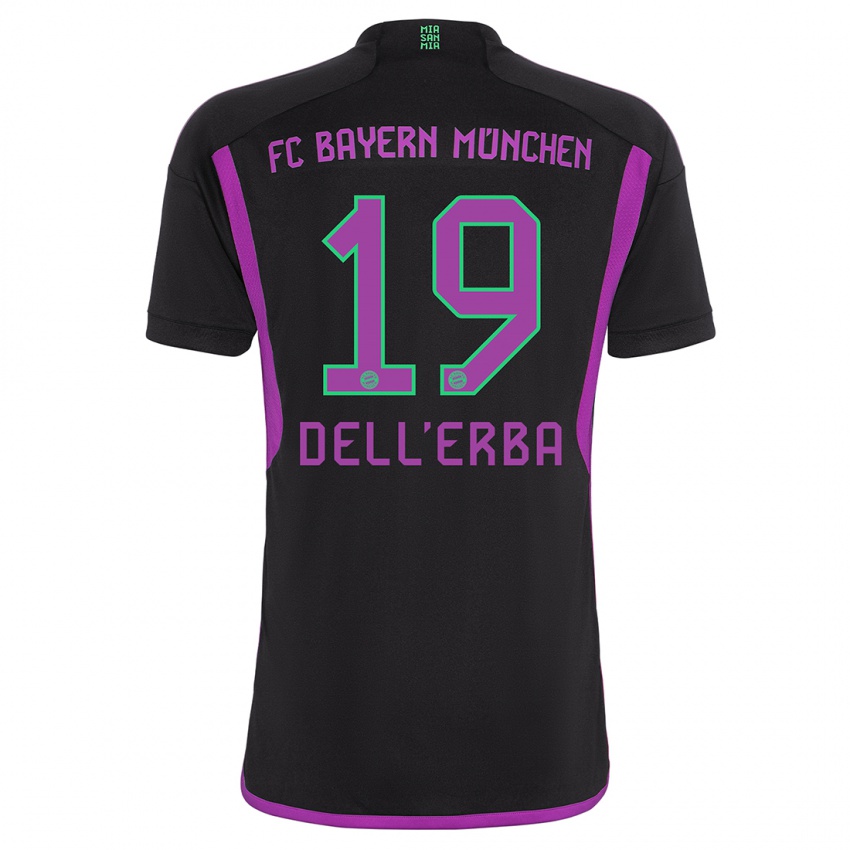 Niño Camiseta Davide Dell'erba #19 Negro 2ª Equipación 2023/24 La Camisa México