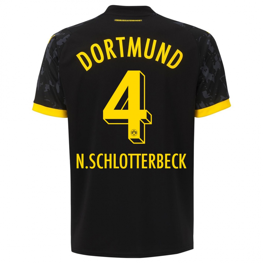 Niño Camiseta Nico Schlotterbeck #4 Negro 2ª Equipación 2023/24 La Camisa México