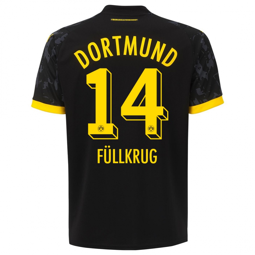 Niño Camiseta Niclas Füllkrug #14 Negro 2ª Equipación 2023/24 La Camisa México