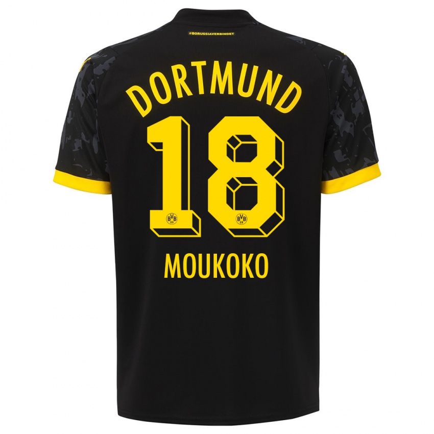 Niño Camiseta Youssoufa Moukoko #18 Negro 2ª Equipación 2023/24 La Camisa México