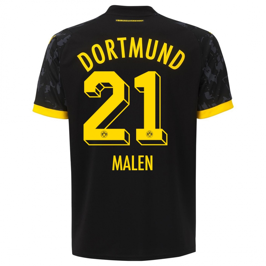 Niño Camiseta Donyell Malen #21 Negro 2ª Equipación 2023/24 La Camisa México