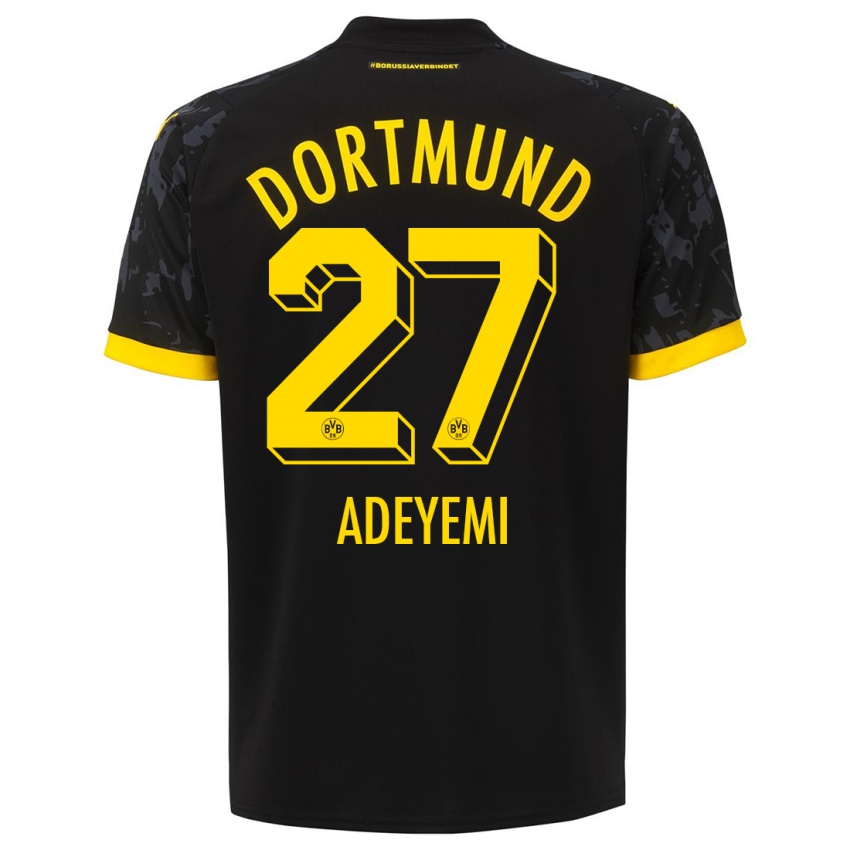 Niño Camiseta Karim Adeyemi #27 Negro 2ª Equipación 2023/24 La Camisa México