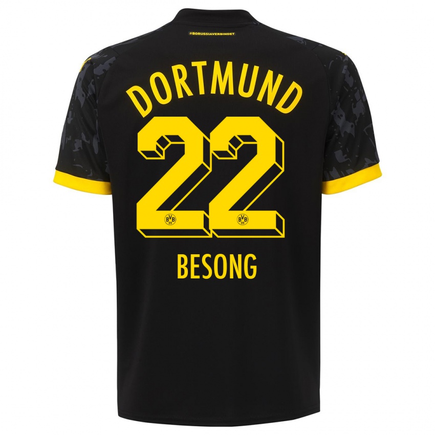 Niño Camiseta Paul-Philipp Besong #22 Negro 2ª Equipación 2023/24 La Camisa México