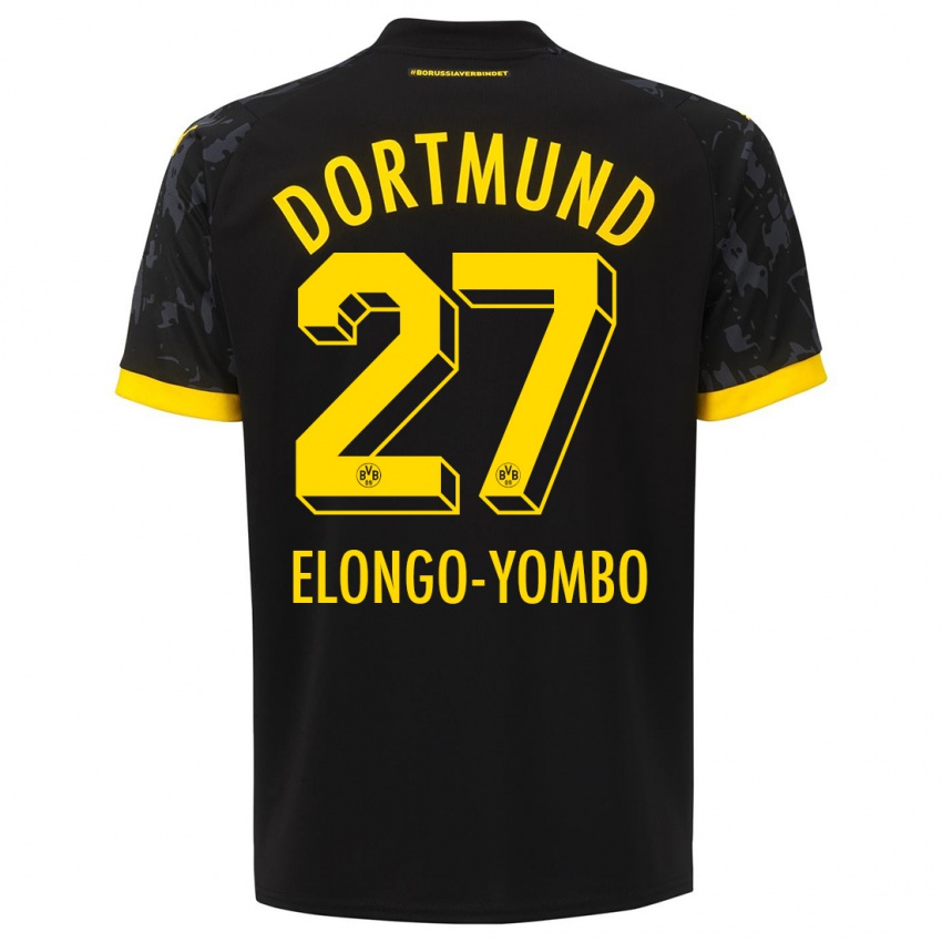 Niño Camiseta Rodney Elongo-Yombo #27 Negro 2ª Equipación 2023/24 La Camisa México