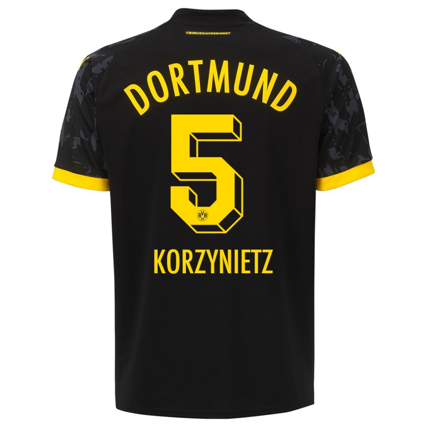 Niño Camiseta Jaden Korzynietz #5 Negro 2ª Equipación 2023/24 La Camisa México