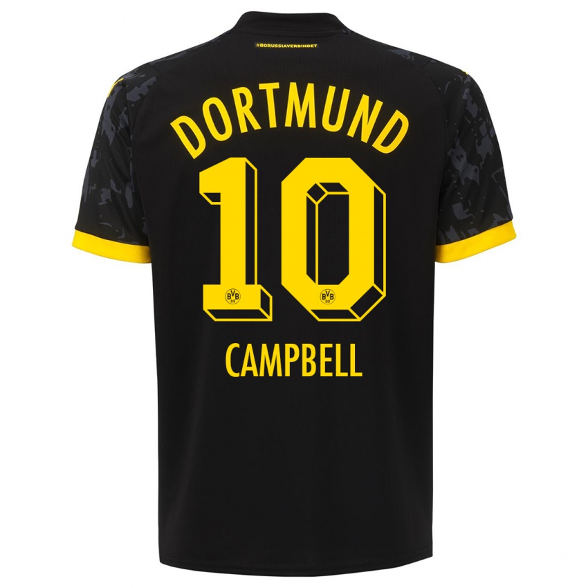 Niño Camiseta Cole Campbell #10 Negro 2ª Equipación 2023/24 La Camisa México
