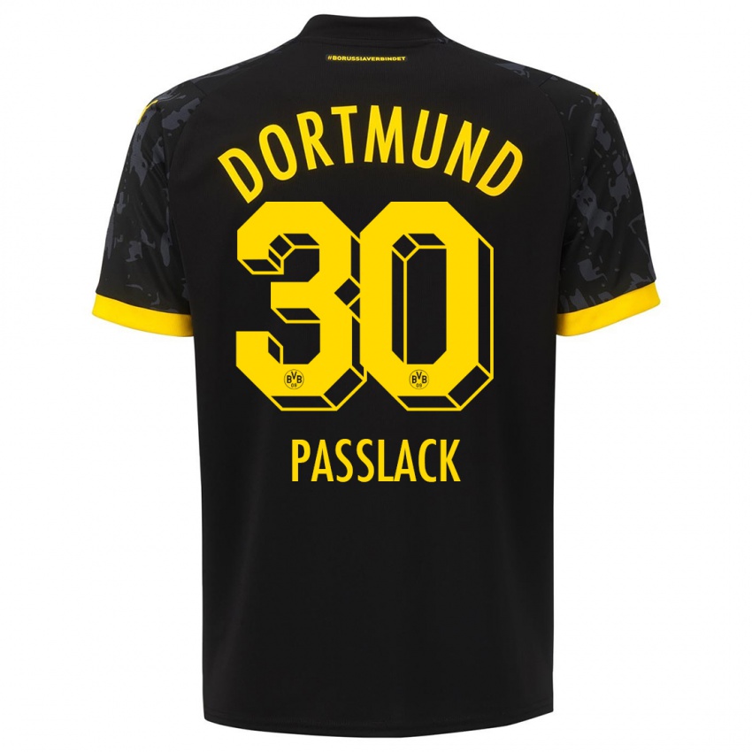 Niño Camiseta Felix Passlack #30 Negro 2ª Equipación 2023/24 La Camisa México