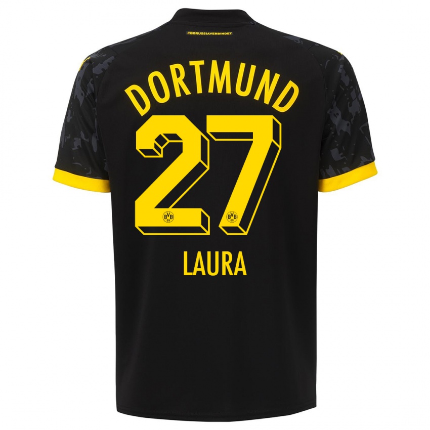 Niño Camiseta Van Der Heijden Laura #27 Negro 2ª Equipación 2023/24 La Camisa México