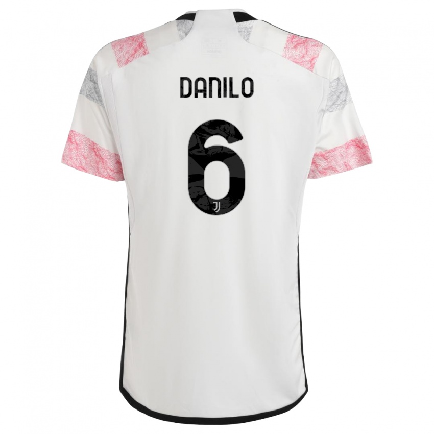 Niño Camiseta Danilo #6 Blanco Rosa 2ª Equipación 2023/24 La Camisa México