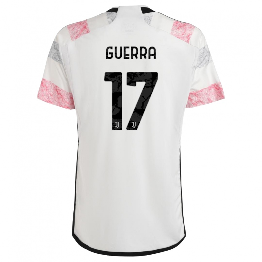 Niño Camiseta Simone Guerra #17 Blanco Rosa 2ª Equipación 2023/24 La Camisa México