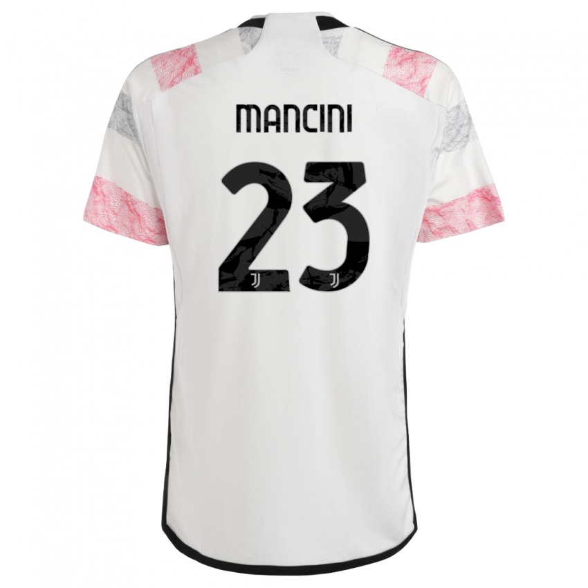 Niño Camiseta Tommaso Mancini #23 Blanco Rosa 2ª Equipación 2023/24 La Camisa México