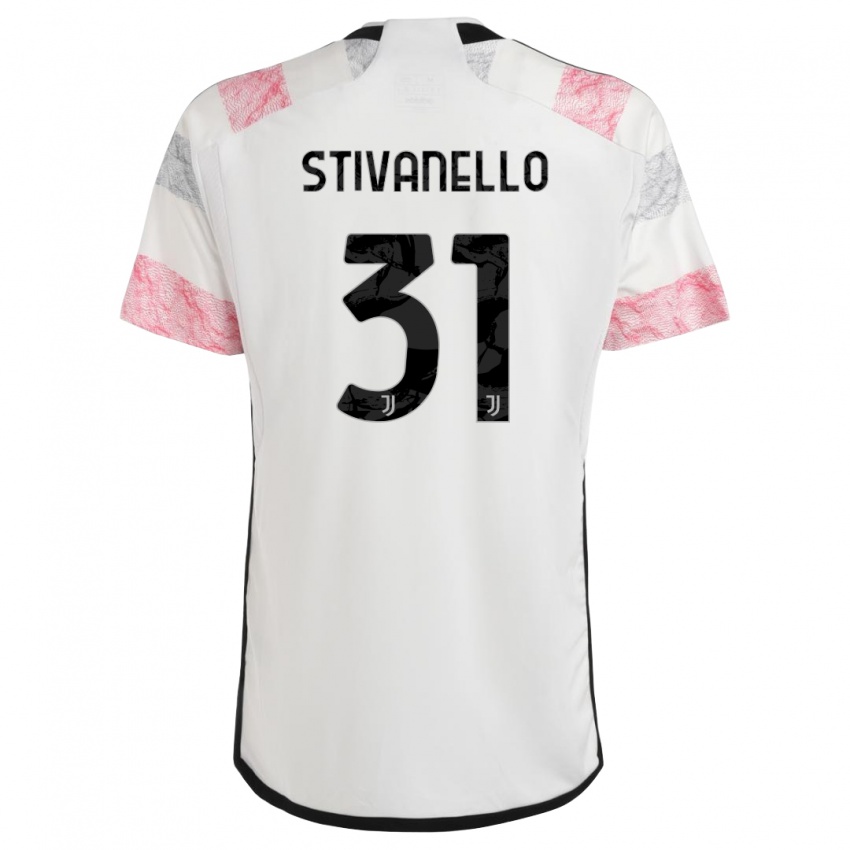 Niño Camiseta Riccardo Stivanello #31 Blanco Rosa 2ª Equipación 2023/24 La Camisa México