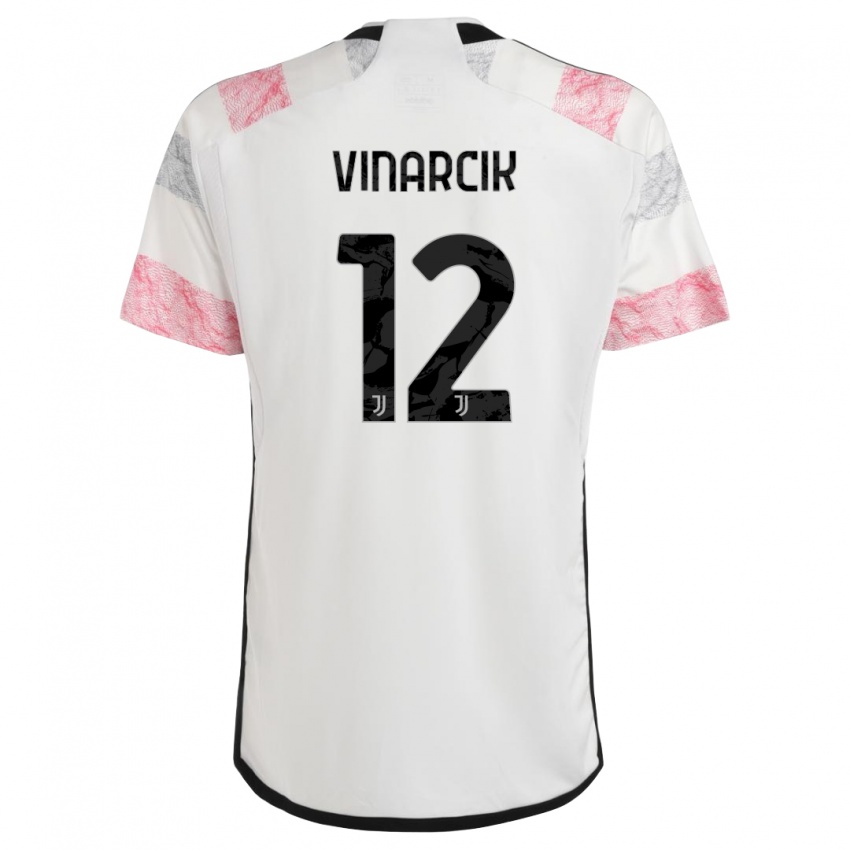 Niño Camiseta Jakub Vinarcik #12 Blanco Rosa 2ª Equipación 2023/24 La Camisa México