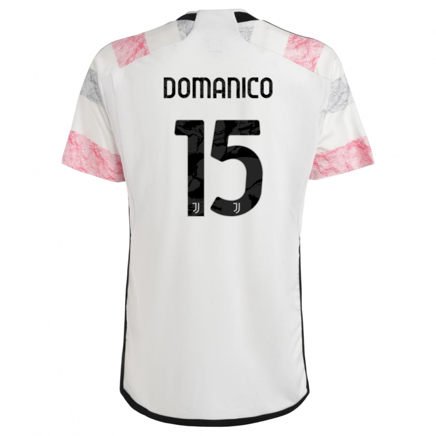 Niño Camiseta Saverio Domanico #15 Blanco Rosa 2ª Equipación 2023/24 La Camisa México