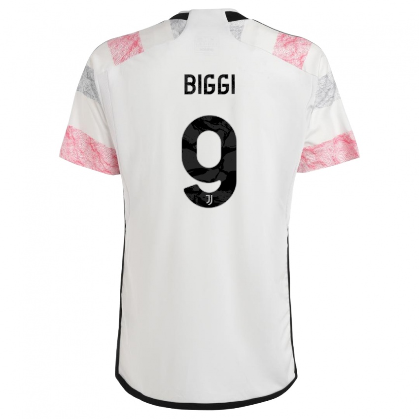 Niño Camiseta Silvano Biggi #9 Blanco Rosa 2ª Equipación 2023/24 La Camisa México
