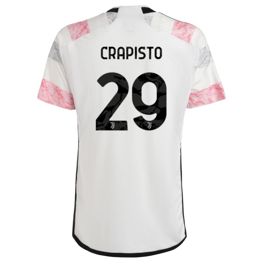 Niño Camiseta Francesco Crapisto #29 Blanco Rosa 2ª Equipación 2023/24 La Camisa México