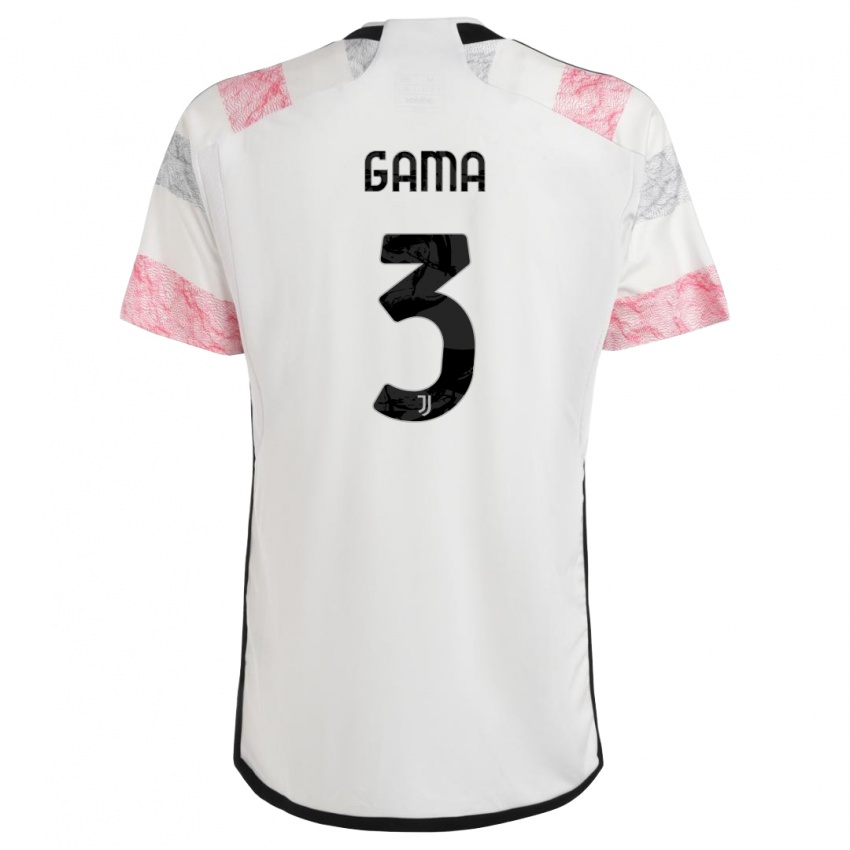Niño Camiseta Sara Gama #3 Blanco Rosa 2ª Equipación 2023/24 La Camisa México