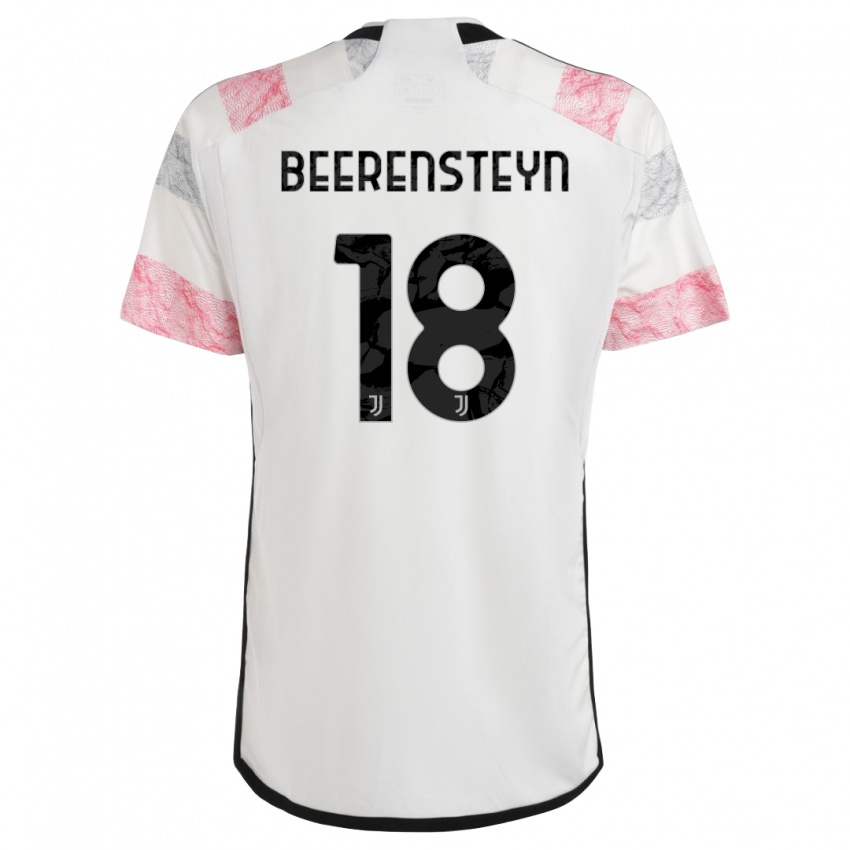 Niño Camiseta Lineth Beerensteyn #18 Blanco Rosa 2ª Equipación 2023/24 La Camisa México