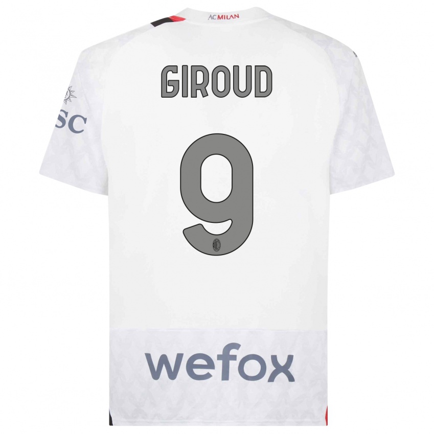 Niño Camiseta Olivier Giroud #9 Blanco 2ª Equipación 2023/24 La Camisa México