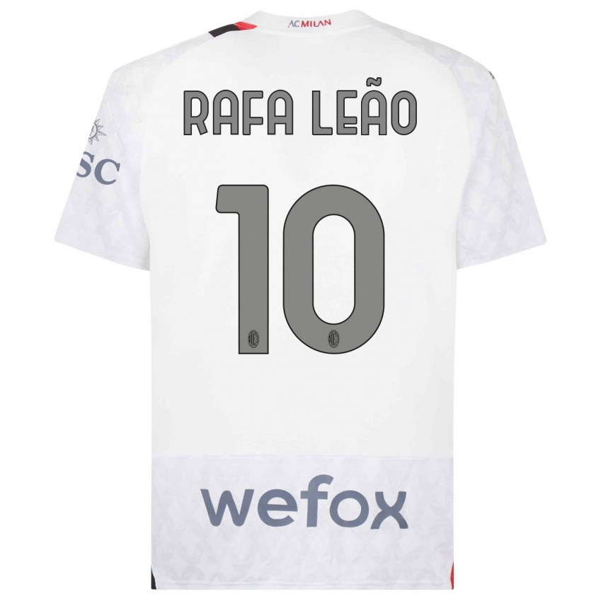 Niño Camiseta Rafael Leao #10 Blanco 2ª Equipación 2023/24 La Camisa México