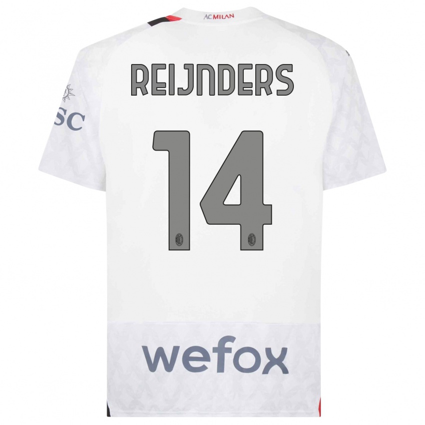 Niño Camiseta Tijjani Reijnders #14 Blanco 2ª Equipación 2023/24 La Camisa México