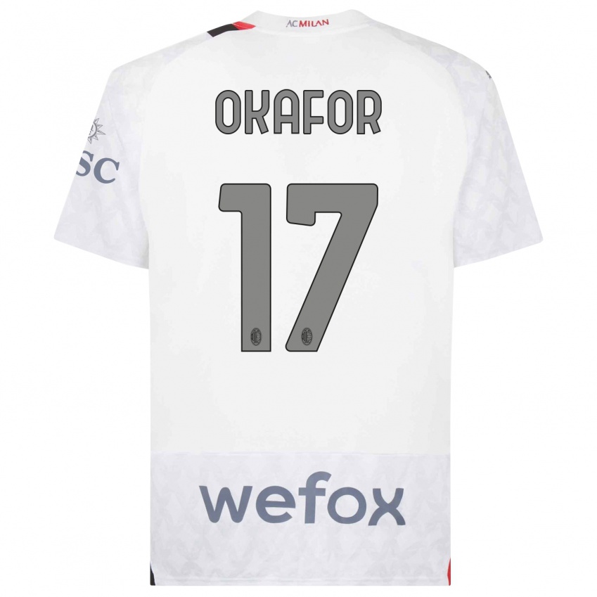 Niño Camiseta Noah Okafor #17 Blanco 2ª Equipación 2023/24 La Camisa México
