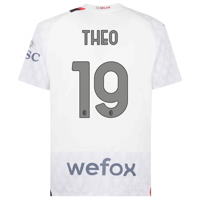 Niño Camiseta Theo Hernandez #19 Blanco 2ª Equipación 2023/24 La Camisa México